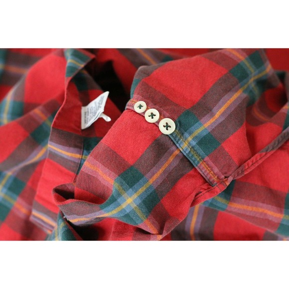 Ralph Lauren Mens Shirt Classic Fit Size XL Button Front Red Plaid Logo Cotton - Picture 7 of 7